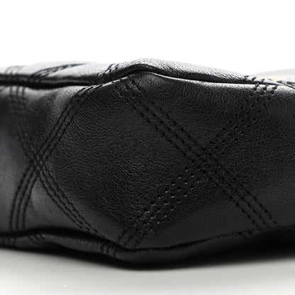 Saint Laurent Grained Lambskin Quilted Mini Becky Double Zip Bag Black 8 of 9