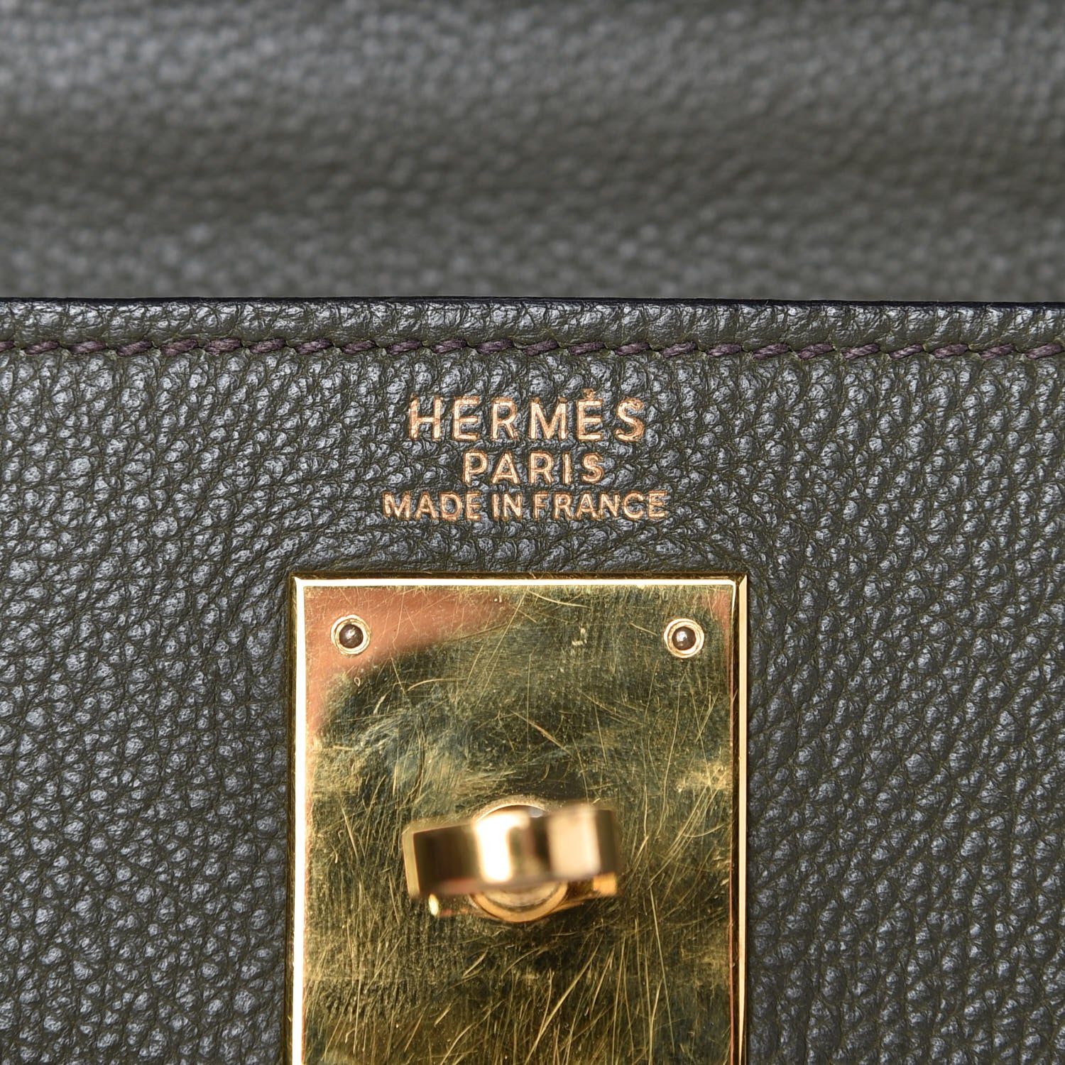 Hermes Togo Kelly Retourne 32 Vert Olive 8 of 9