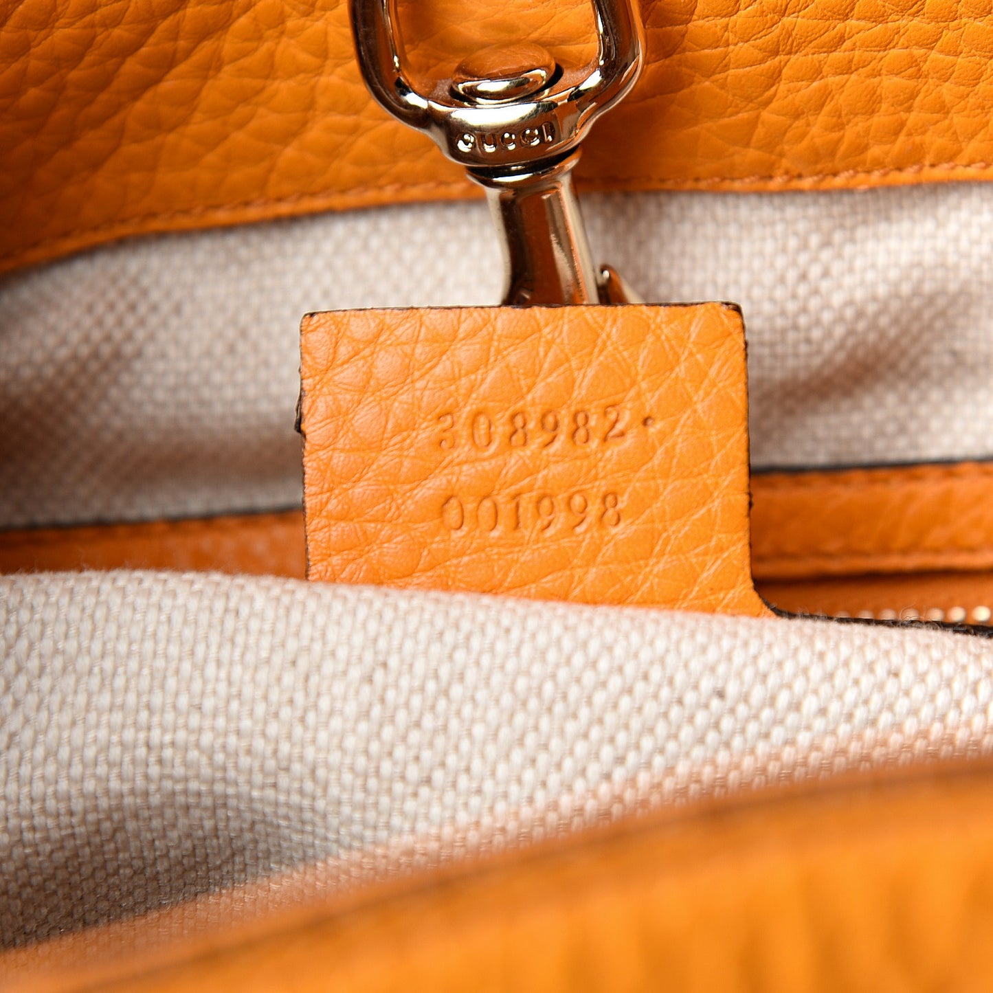 Pebbled Calfskin Medium Soho Chain Shoulder Bag Curcuma