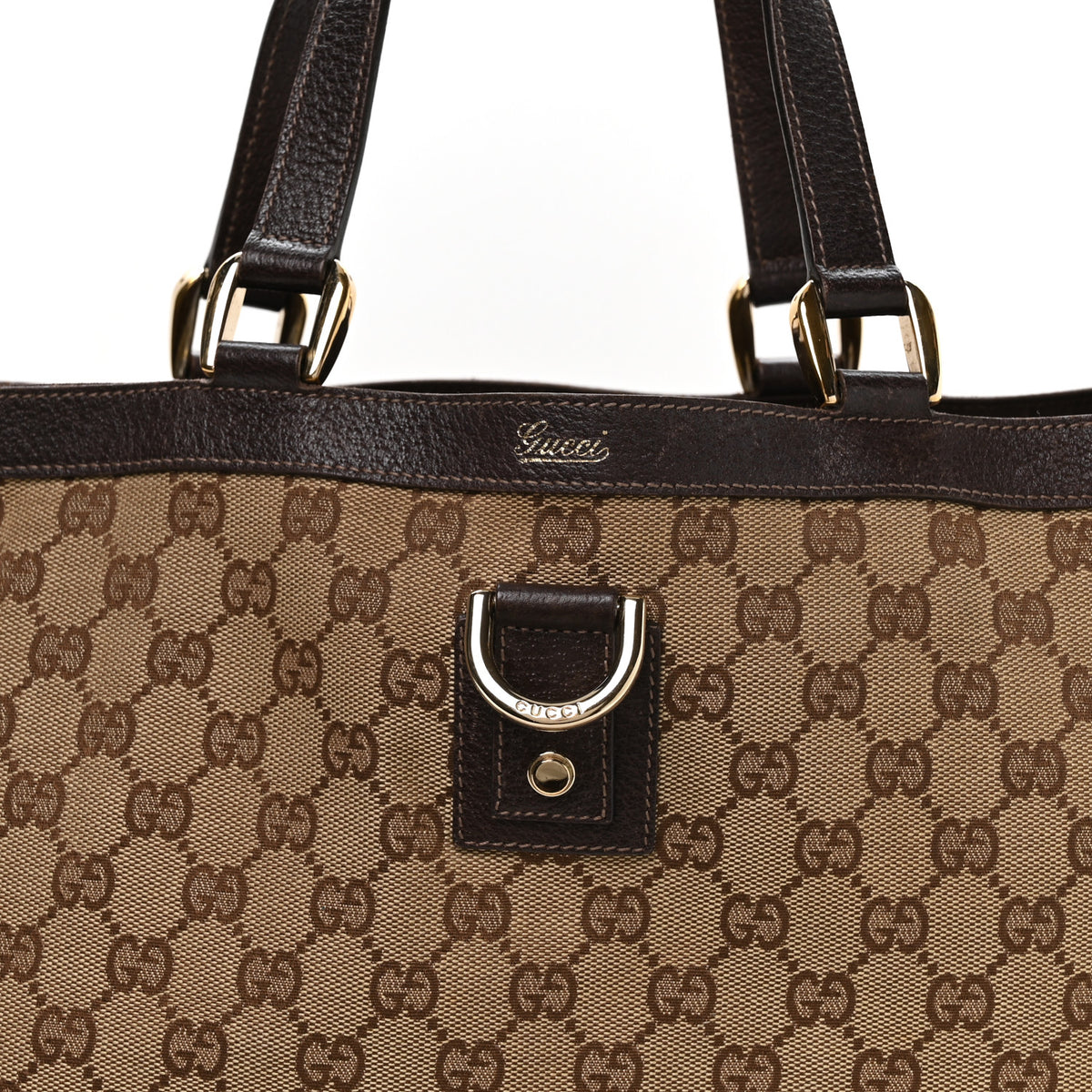 Gucci Monogram Large Abbey Tote Dark Brown 8 of 10
