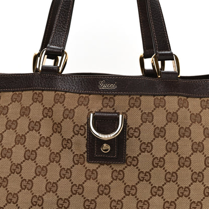 Gucci Monogram Large Abbey Tote Dark Brown 8 of 10