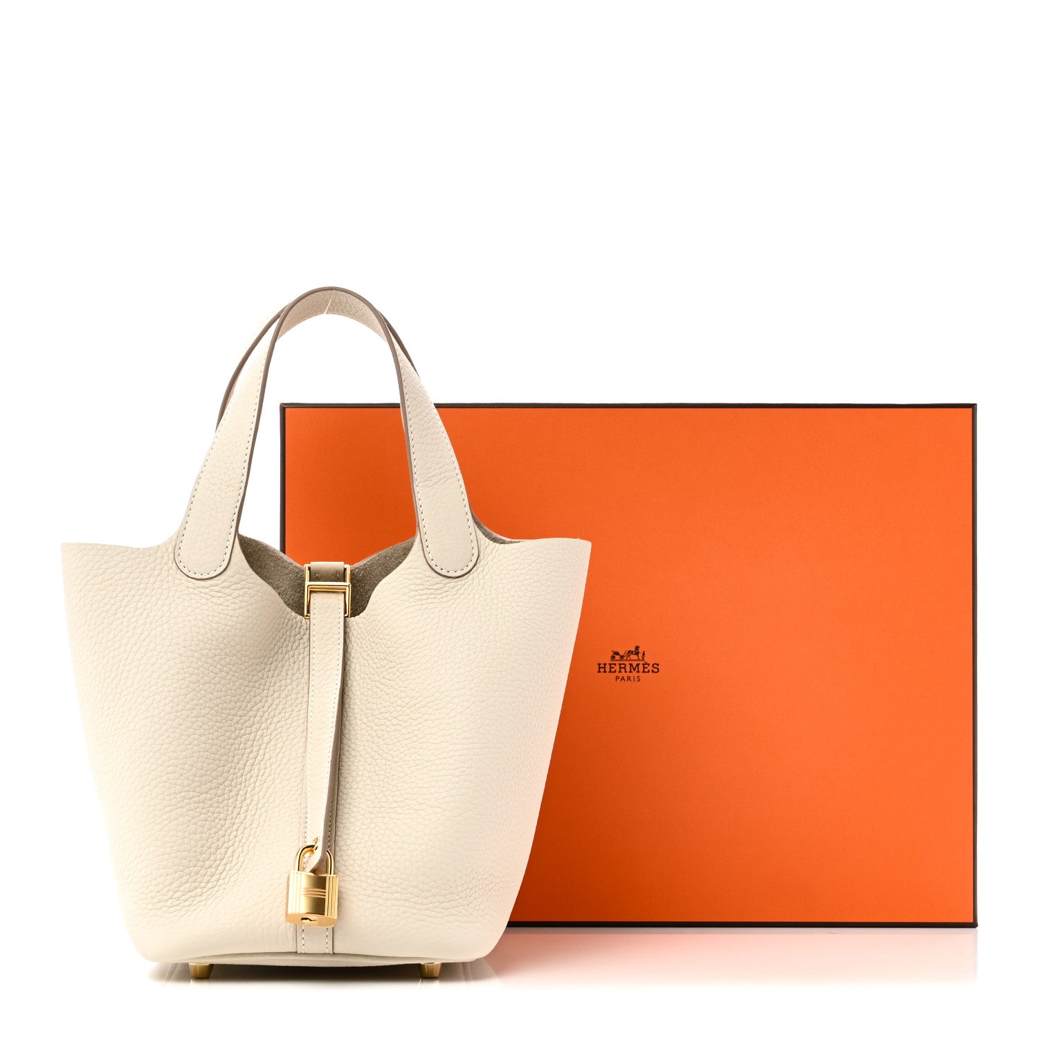 Hermes Taurillon Clemence Picotin Lock 18 PM Craie 10 of 10
