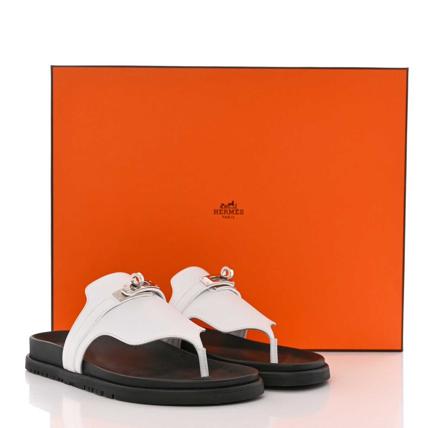 Calfskin Womens Empire Sandals 37 White