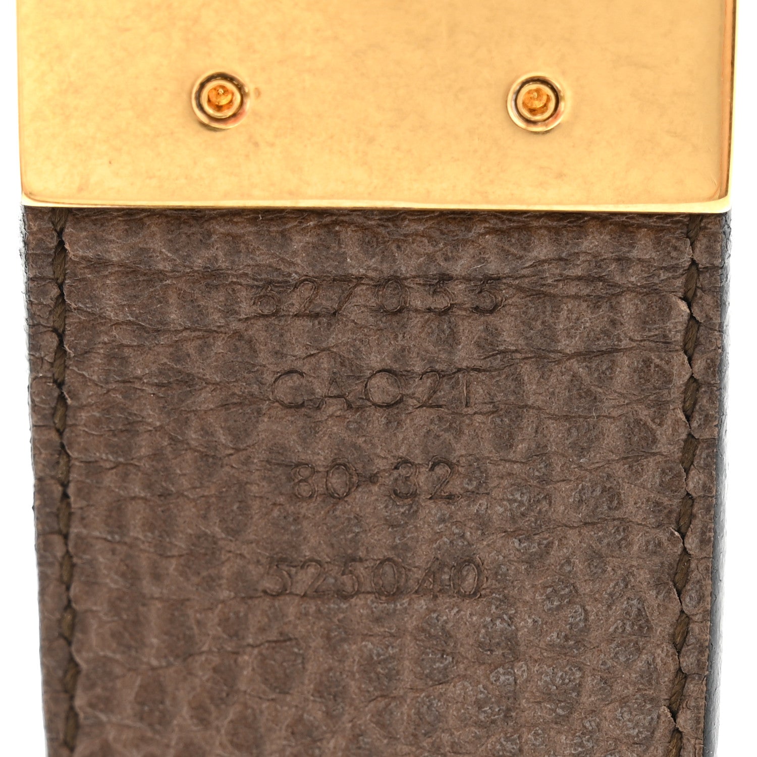 Gucci Calfskin Double G Reversible 37mm Belt 80 32 Black Cocoa 7 of 10