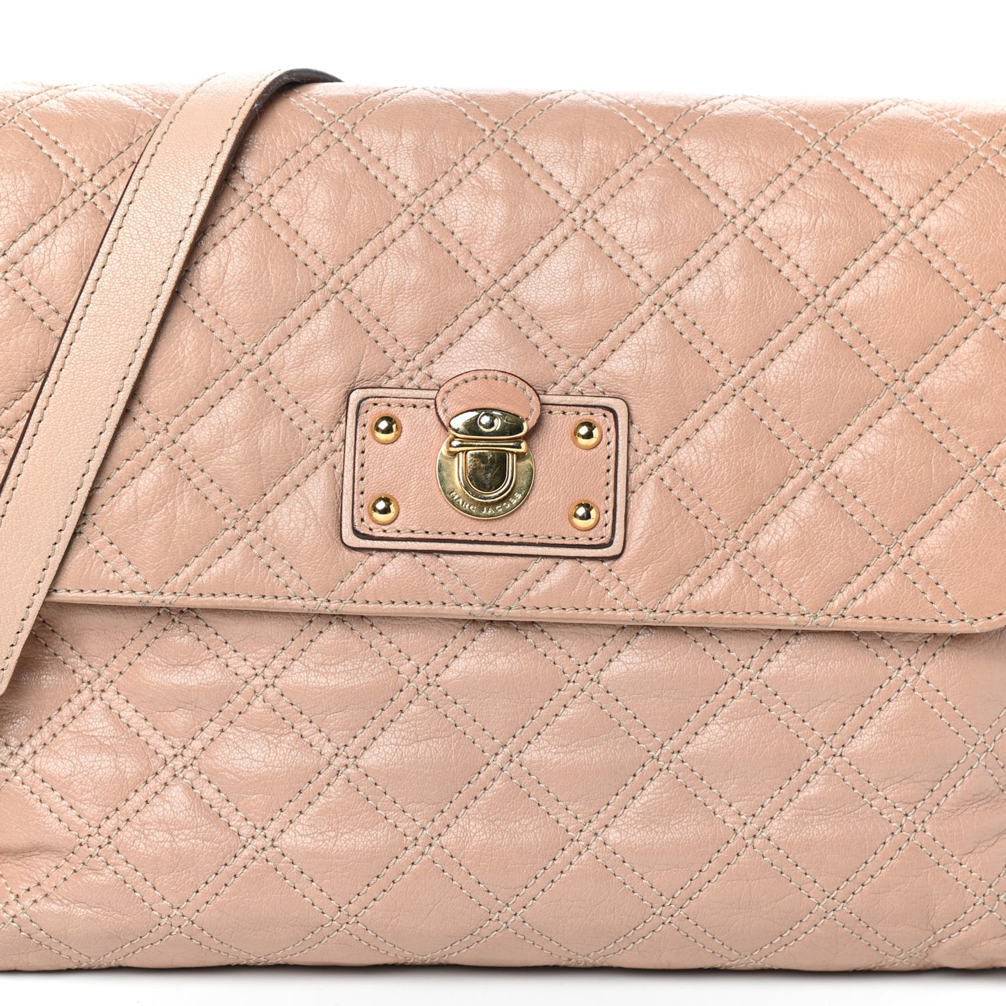 Lambskin Quilted The XL Single Flap Beige