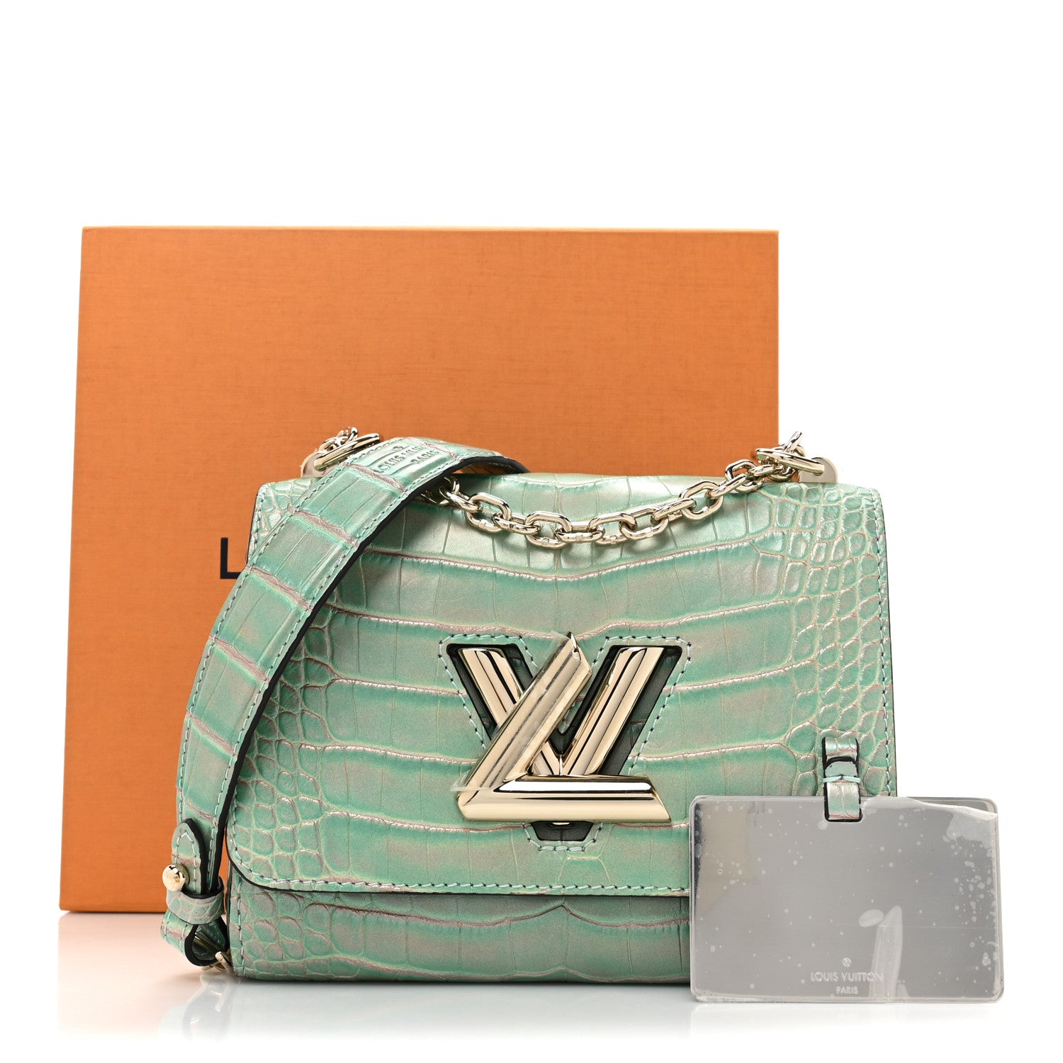 Louis Vuitton Alligator Mini Twist Shoulder Bag Turquoise 12 of 12