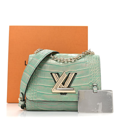 Louis Vuitton Alligator Mini Twist Shoulder Bag Turquoise 12 of 12