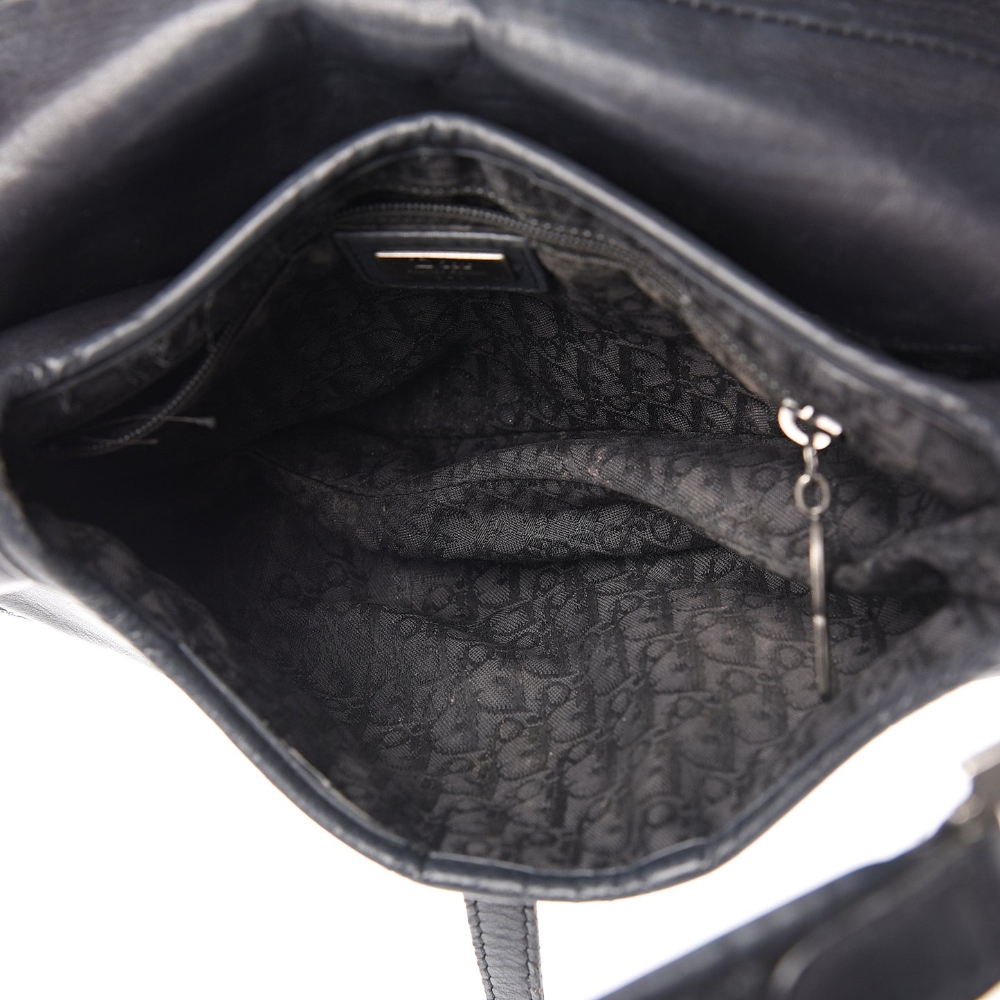 Lambskin Laser Cut Saddle Bag Black
