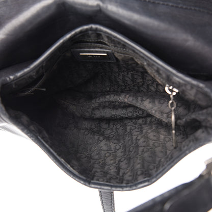Christian Dior Lambskin Laser Cut Saddle Bag Black 4 of 13