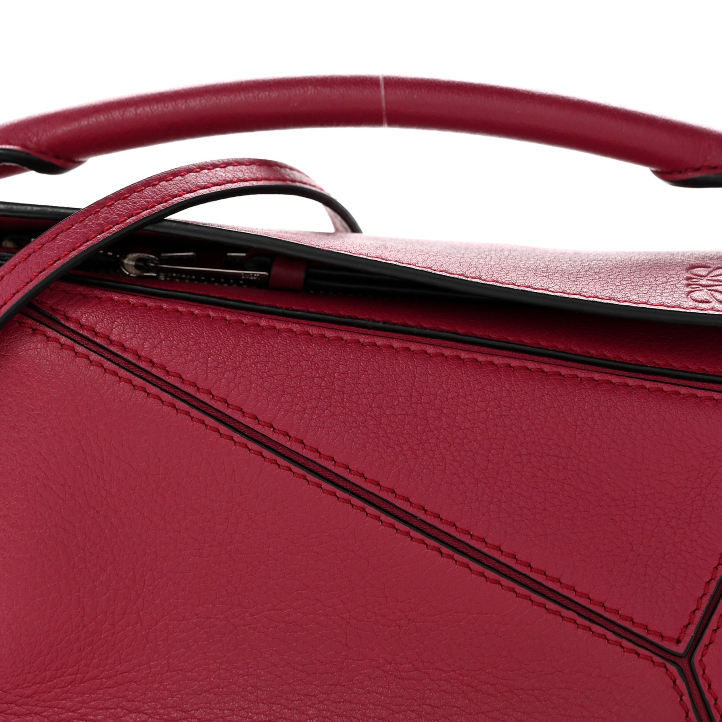 Calfskin Mini Puzzle Bag Raspberry