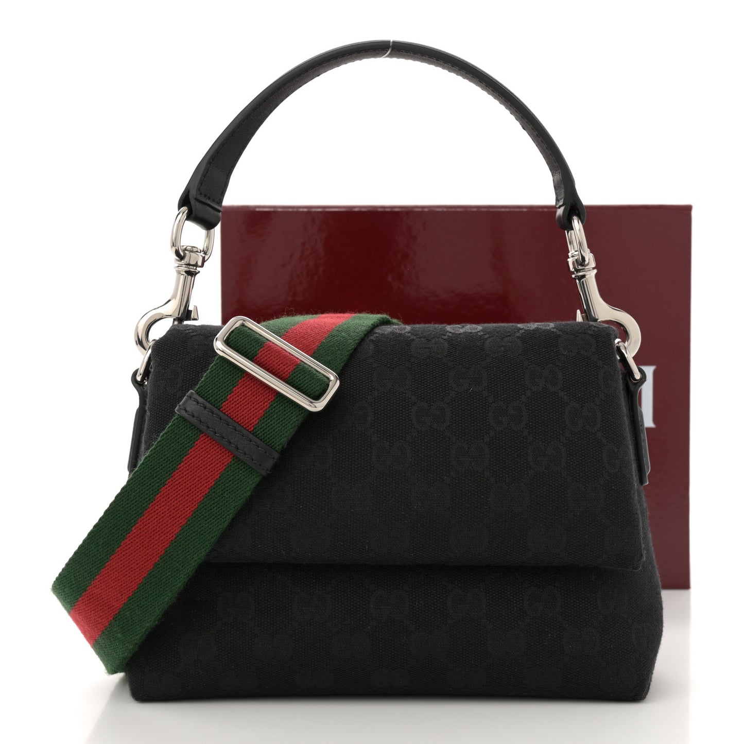 GG Canvas Small Crossbody Bag Black