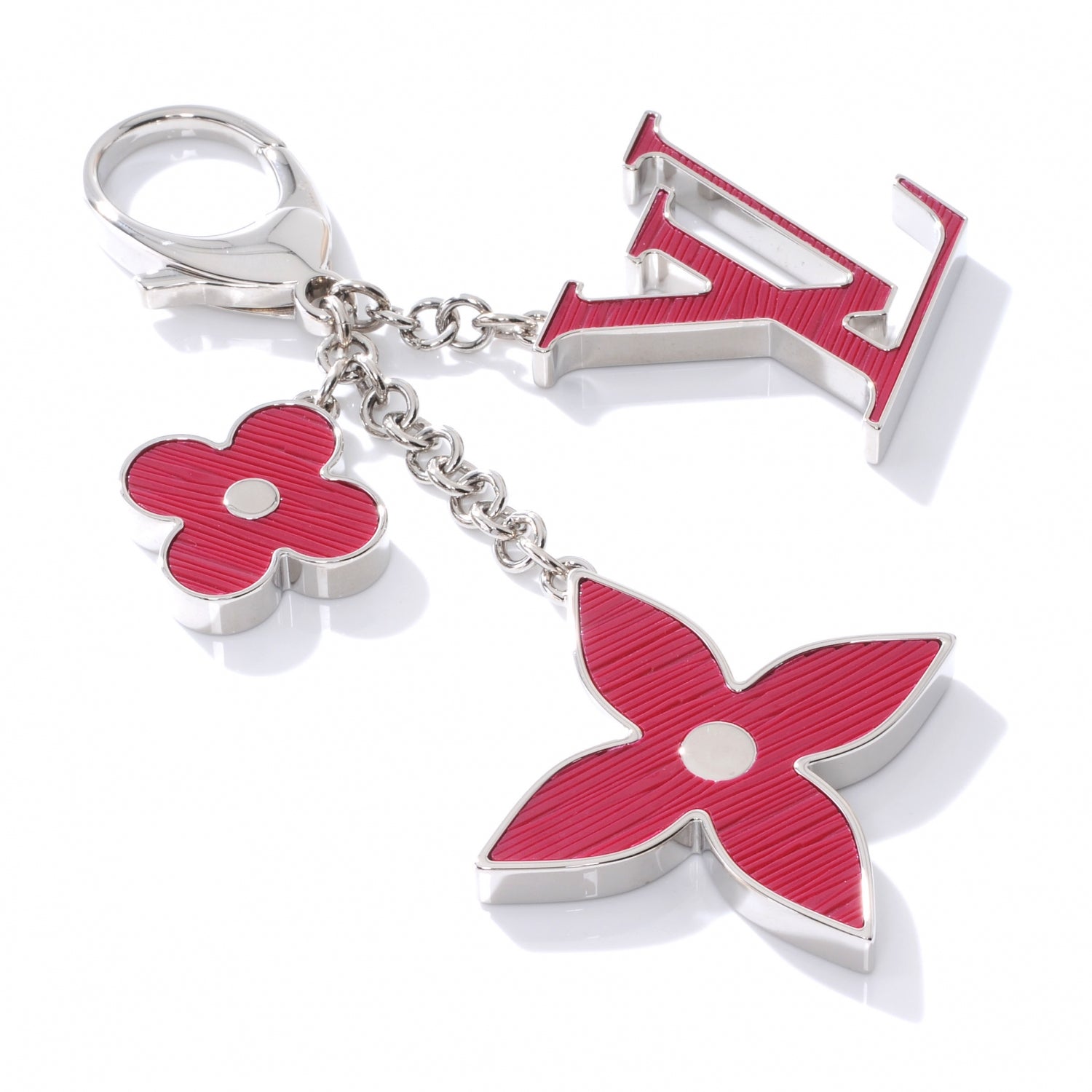 Louis Vuitton Fleur d Epi Bag Charm Fuchsia 3 of 6