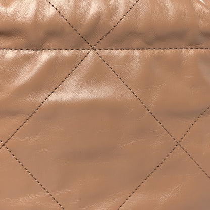 Chanel Shiny Calfskin Quilted Mini Chanel 22 Dark Beige 8 of 10