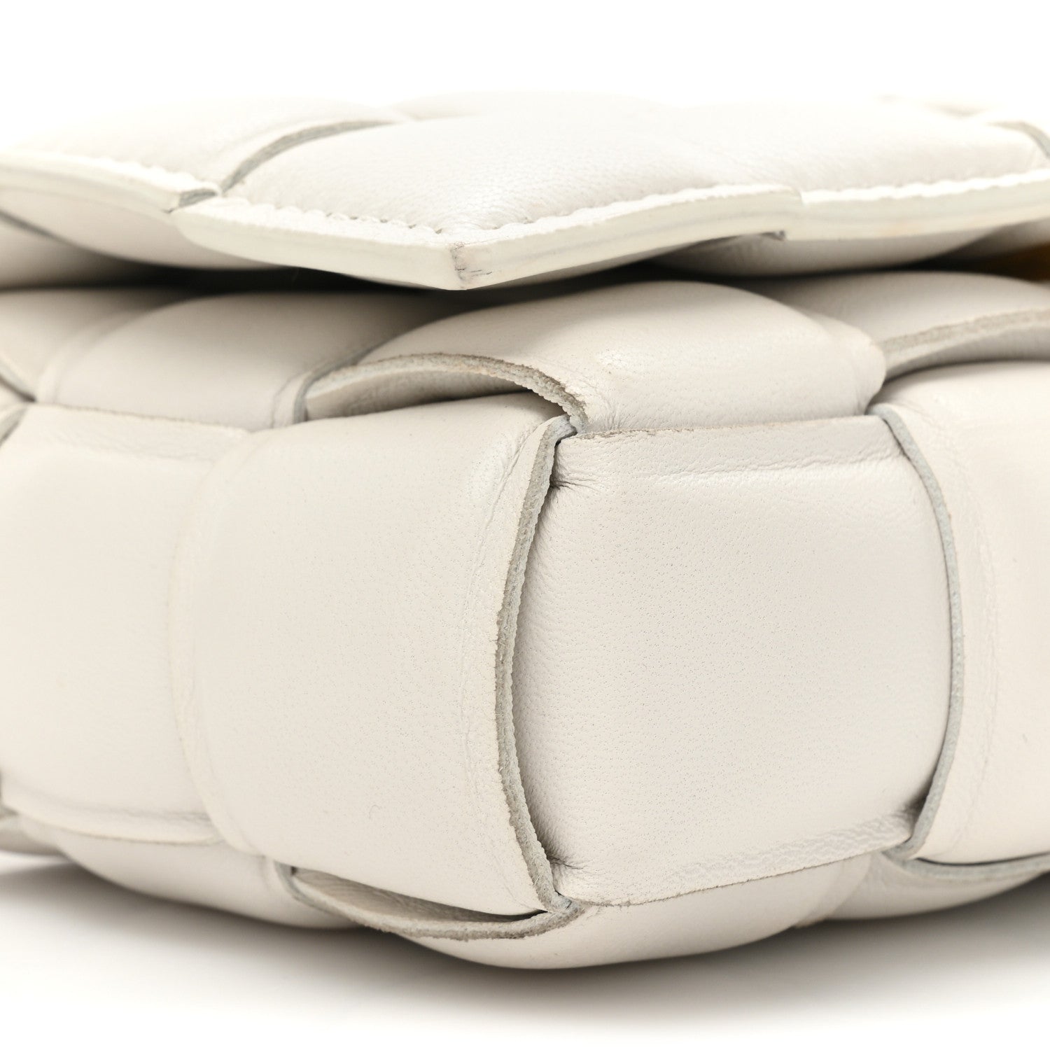 Bottega Veneta Nappa Maxi Intrecciato Small Padded Cassette Crossbody Bag Chalk 8 of 16