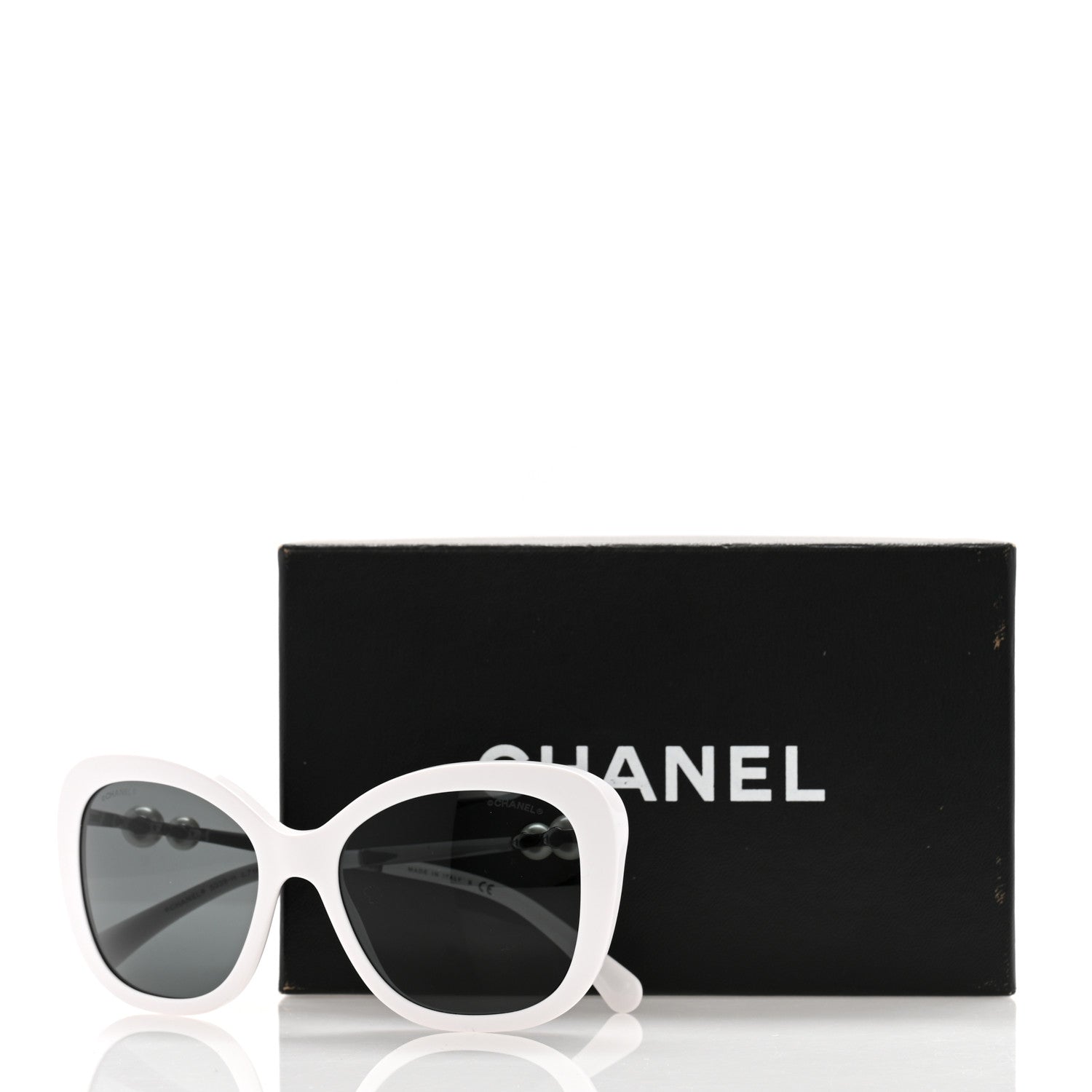 Chanel Acetate Butterfly Winter Pearl Sunglasses 5339-H White 8 of 8