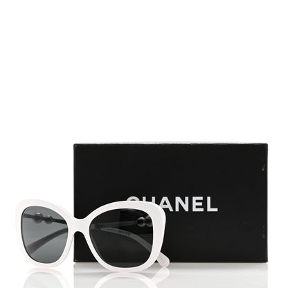 Chanel Acetate Butterfly Winter Pearl Sunglasses 5339-H White 8 of 8
