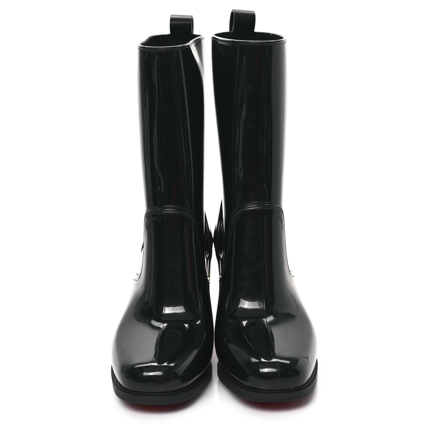 Christian Louboutin Recycled PVC Calfskin Loubirain 70 Boots 38 Black 2 of 8