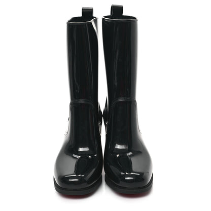 Christian Louboutin Recycled PVC Calfskin Loubirain 70 Boots 38 Black 2 of 8