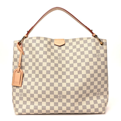 Louis Vuitton Damier Azur Graceful MM Rose Ballerine 1 of 9