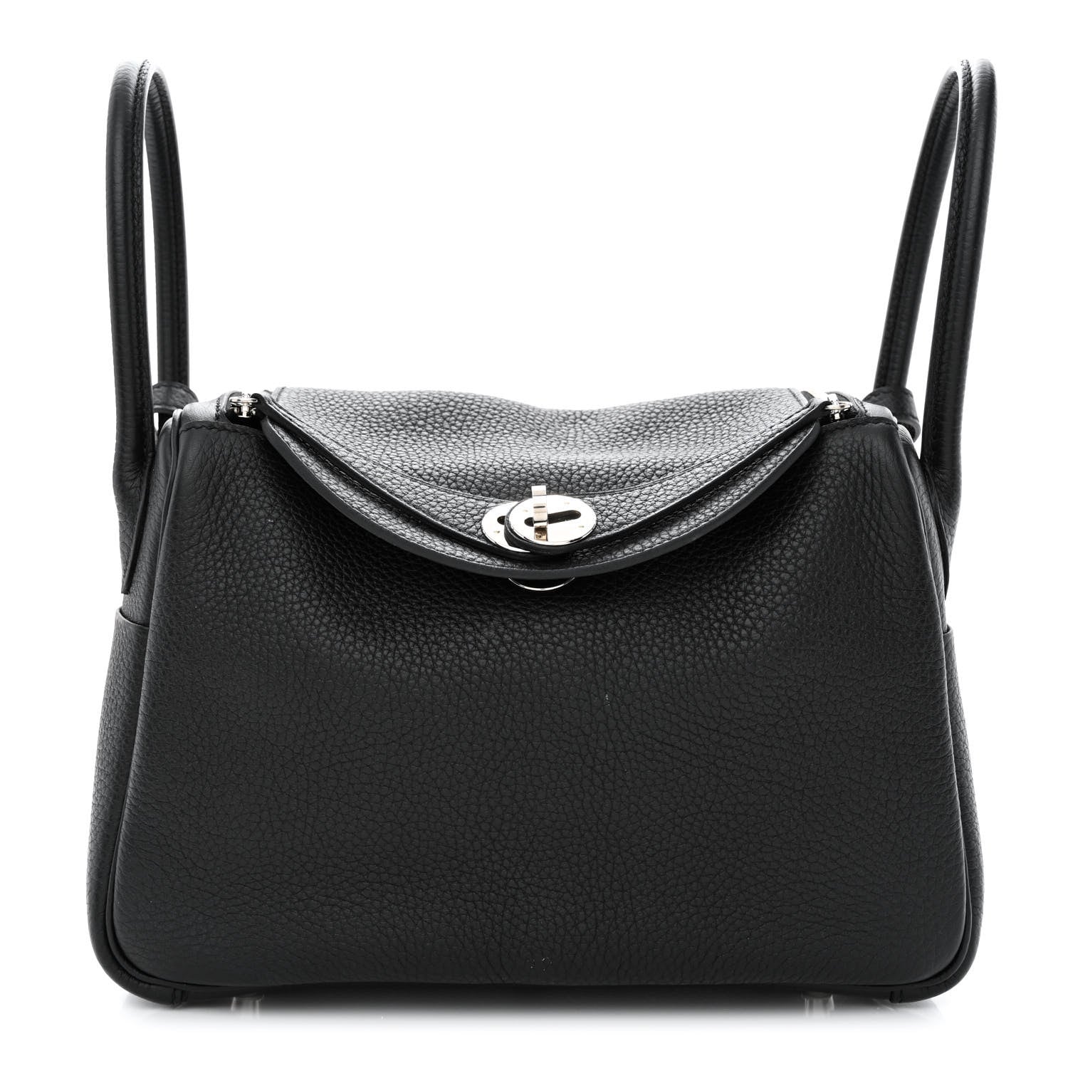 Hermes Taurillon Clemence Lindy 26 Black 1 of 12