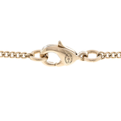 Chanel Pearl Crystal CC Pendant Necklace Gold Gold 5 of 5