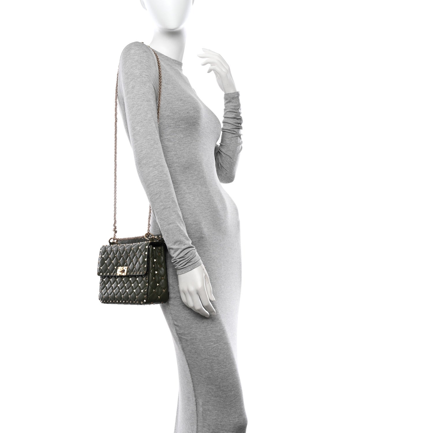 Valentino Garavani Nappa Medium Rockstud Spike Shoulder Bag Oasis 2 of 12