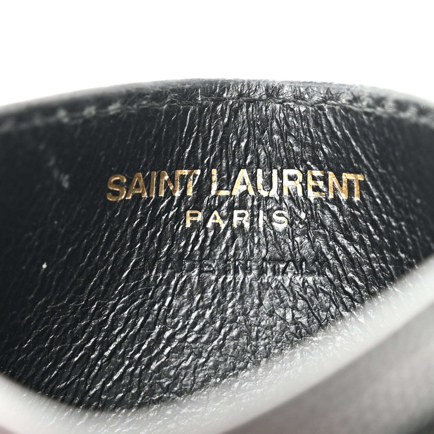 Saint Laurent Grain De Poudre Matelasse Chevron Monogram Credit Card Case Black 6 of 11