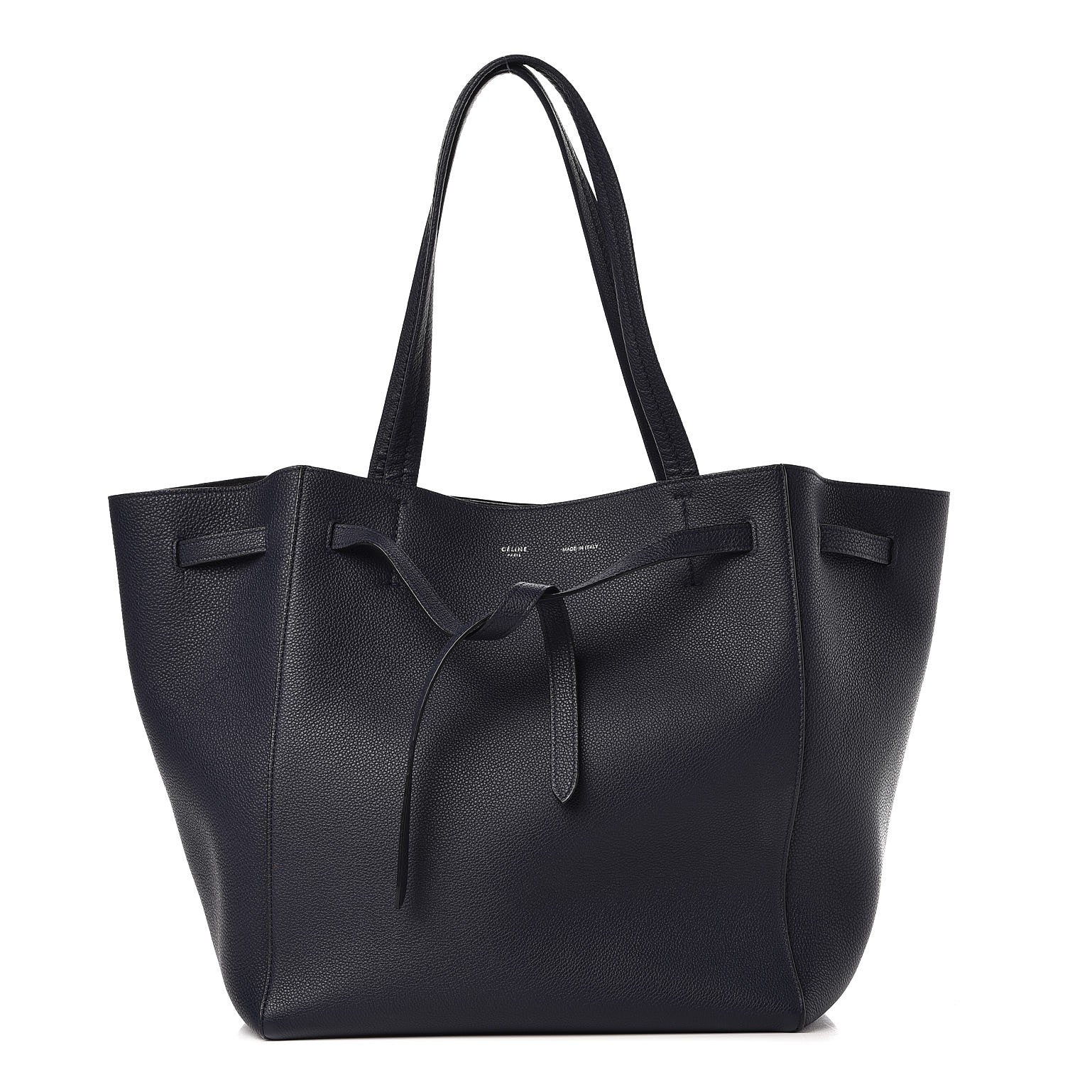 Celine Soft Grained Calfskin Small Belt Cabas Phantom Navy 1 of 9