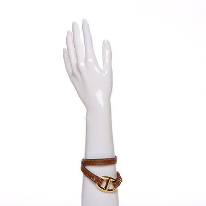 Hermes Natural Tadelakt Granville Double Tour Bracelet M Fauve 2 of 7