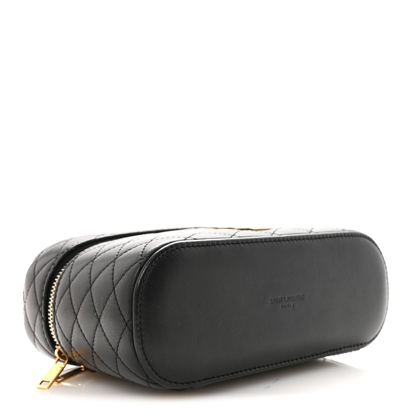 Lambskin Quilted Mini Gaby Vanity Case Black