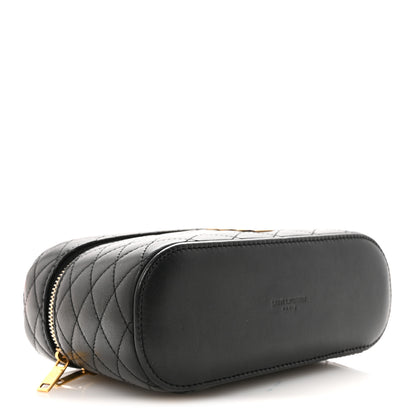 Saint Laurent Lambskin Quilted Mini Gaby Vanity Case Black 3 of 8