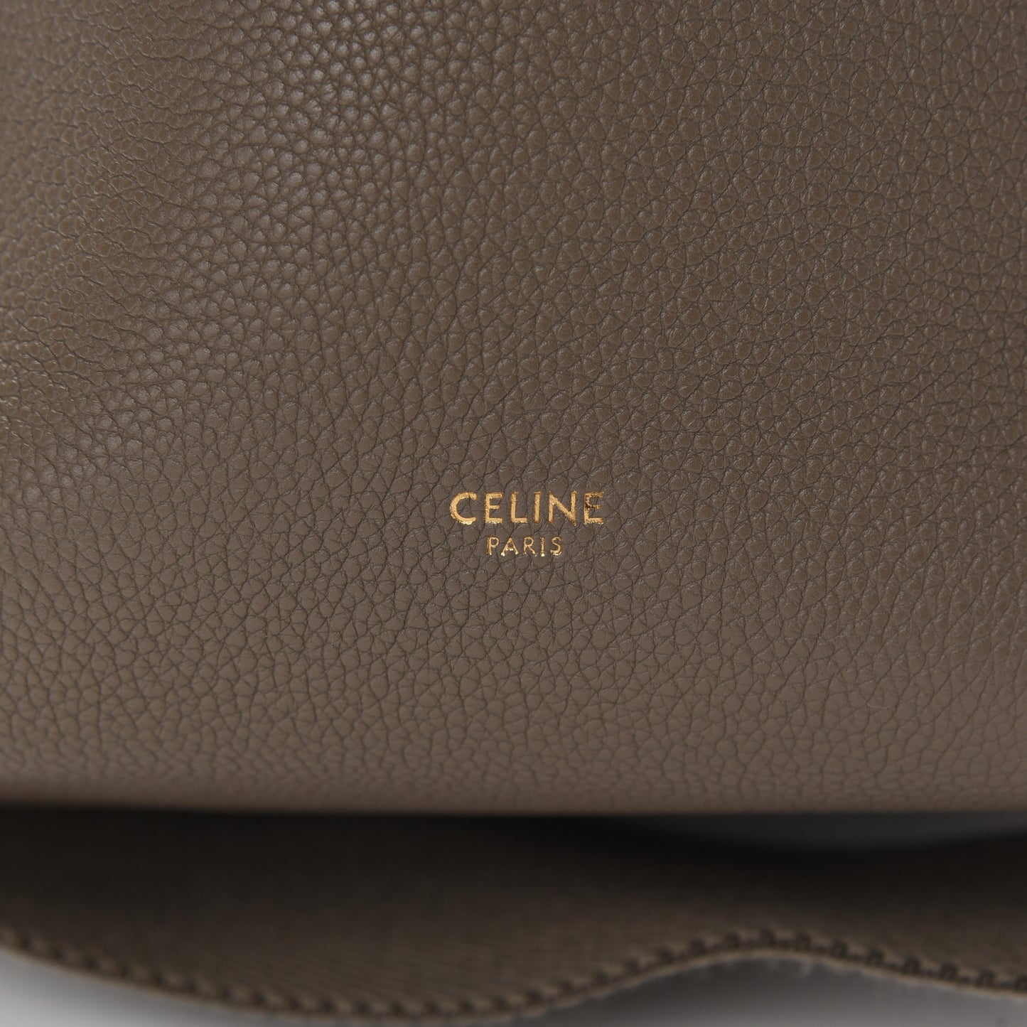 Soft Grained Calfskin Small Sangle Bucket Bag Taupe