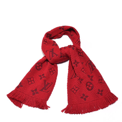 Louis Vuitton Wool Silk Logomania Scarf Rubis 1 of 3