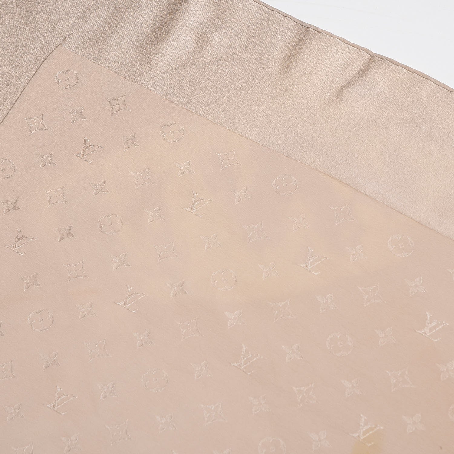 Louis Vuitton Silk Monogram Monaco Square Scarf Beige 3 of 7