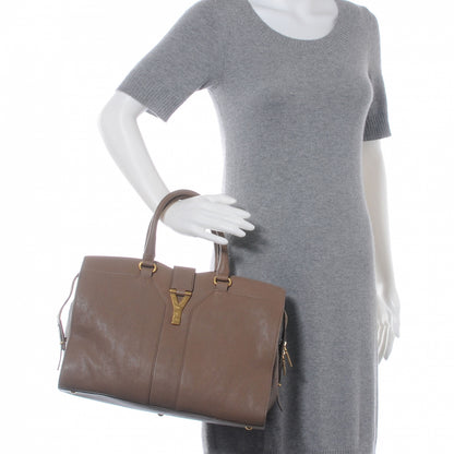 Saint Laurent Leather Medium Cabas ChYc Taupe 2 of 7