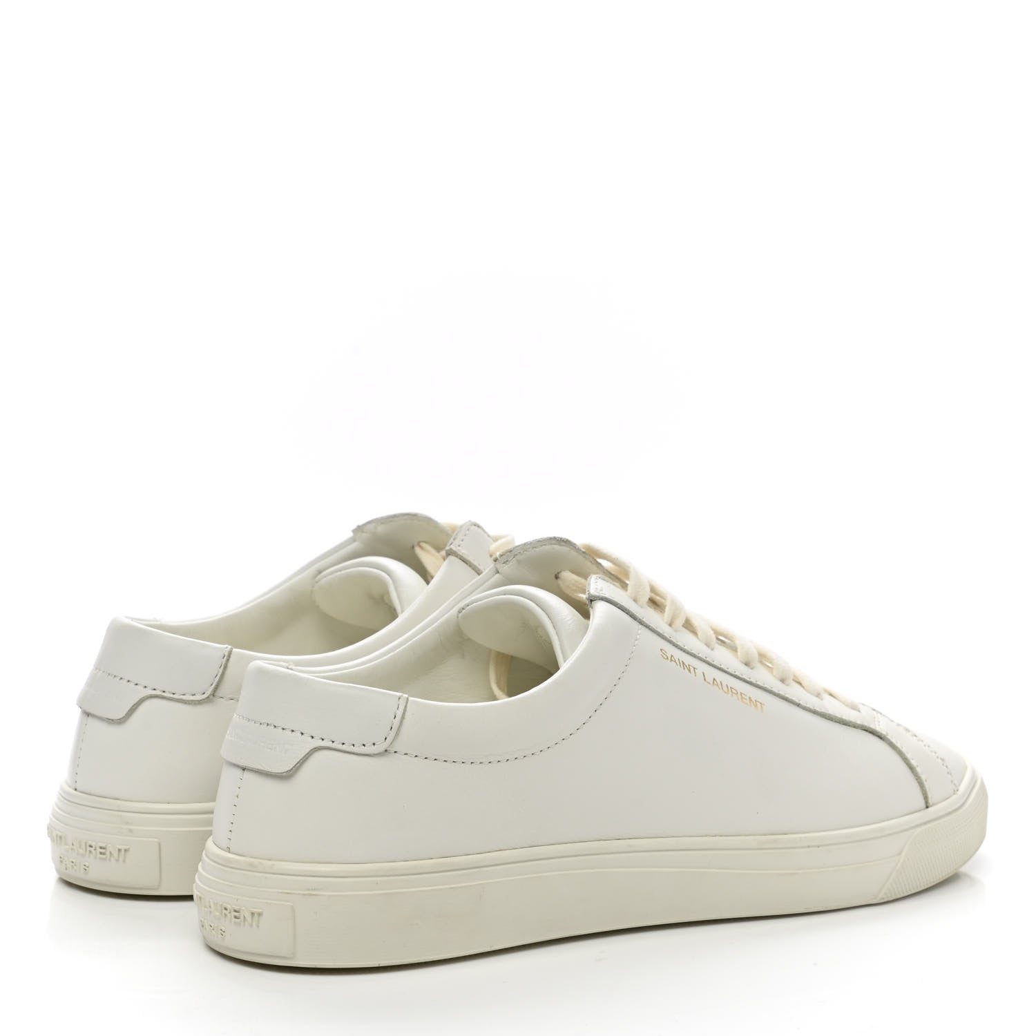 Saint Laurent Calfskin Andy Low Top Sneakers 36.5 Blanc Optique 4 of 8