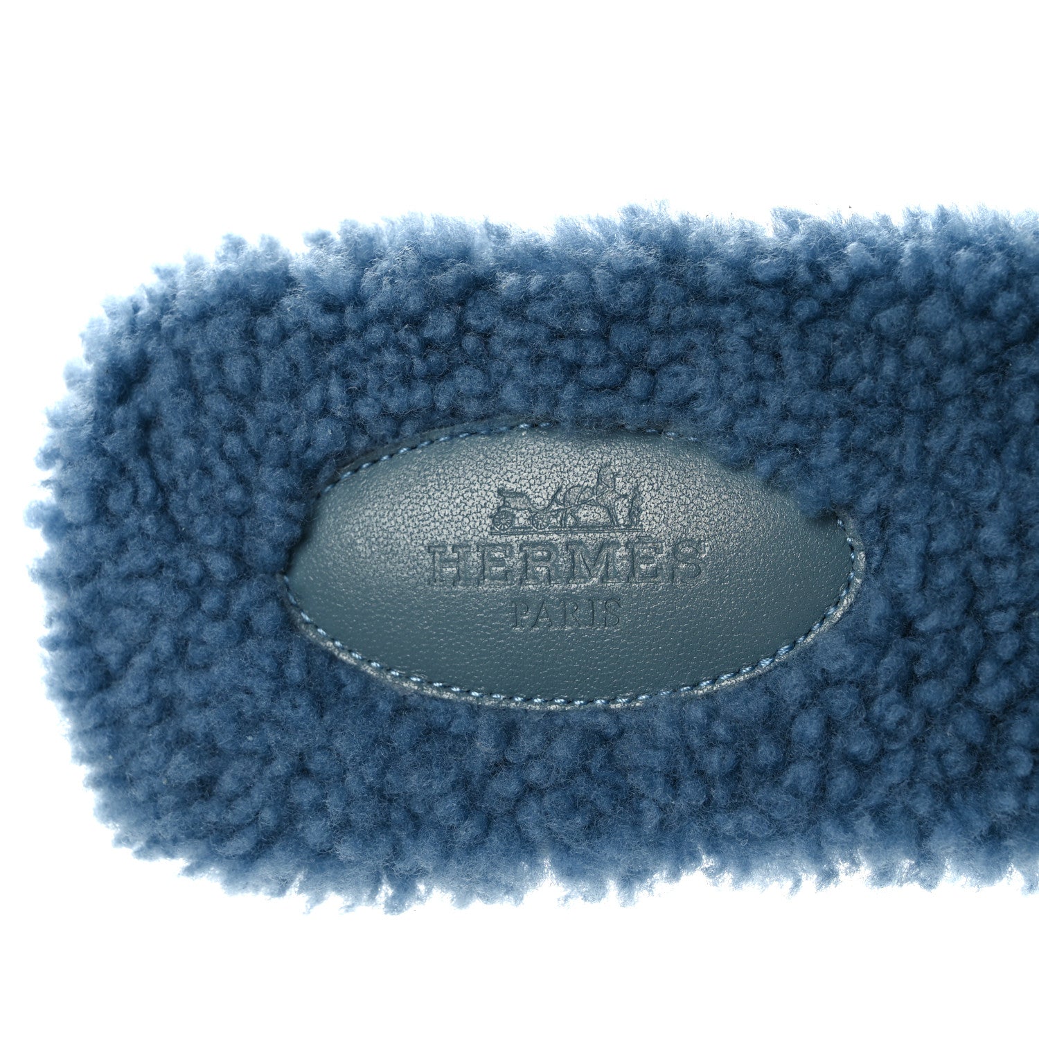 Hermes Woolskin Oran Sandals 41 Bleu 7 of 8