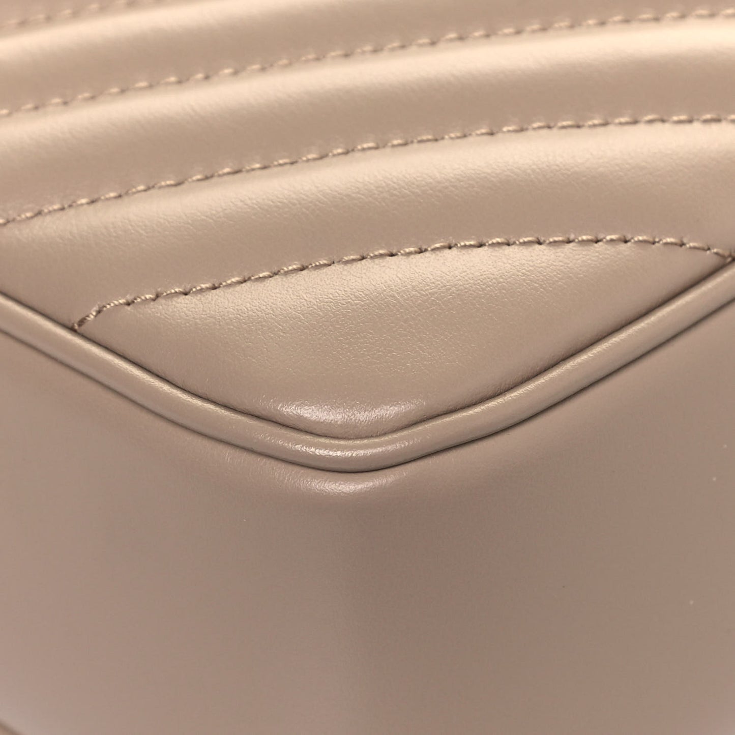 Calfskin Matelasse Monogram Lou Camera Bag Dark Beige