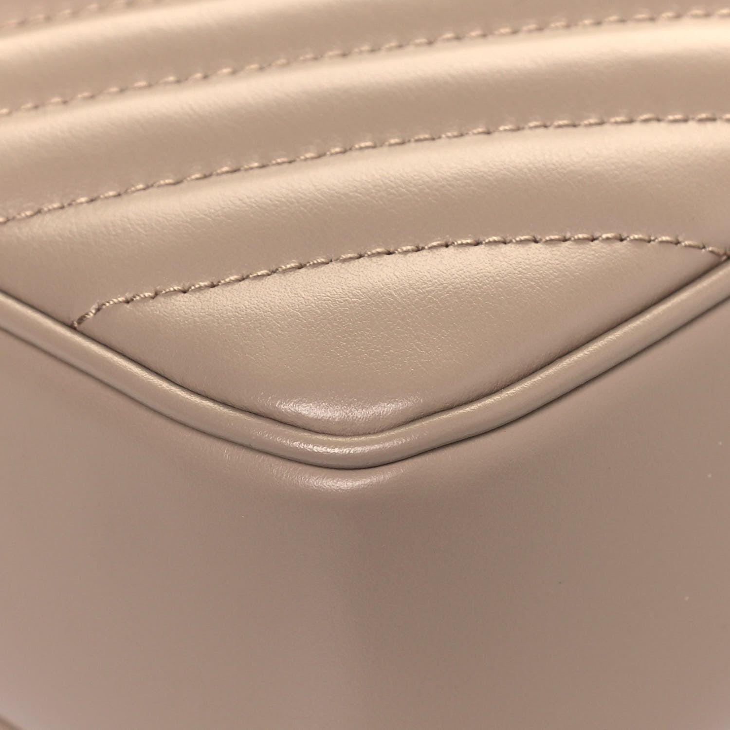 Saint Laurent Calfskin Matelasse Monogram Lou Camera Bag Dark Beige 5 of 11