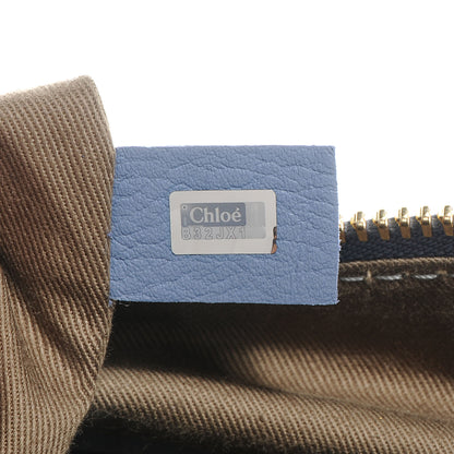 Chloe Calfskin Leather Medium Marcie Satchel Street Blue 8 of 9