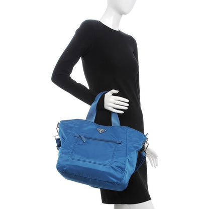 Prada Tessuto Nylon Tote Cobalto 2 of 10
