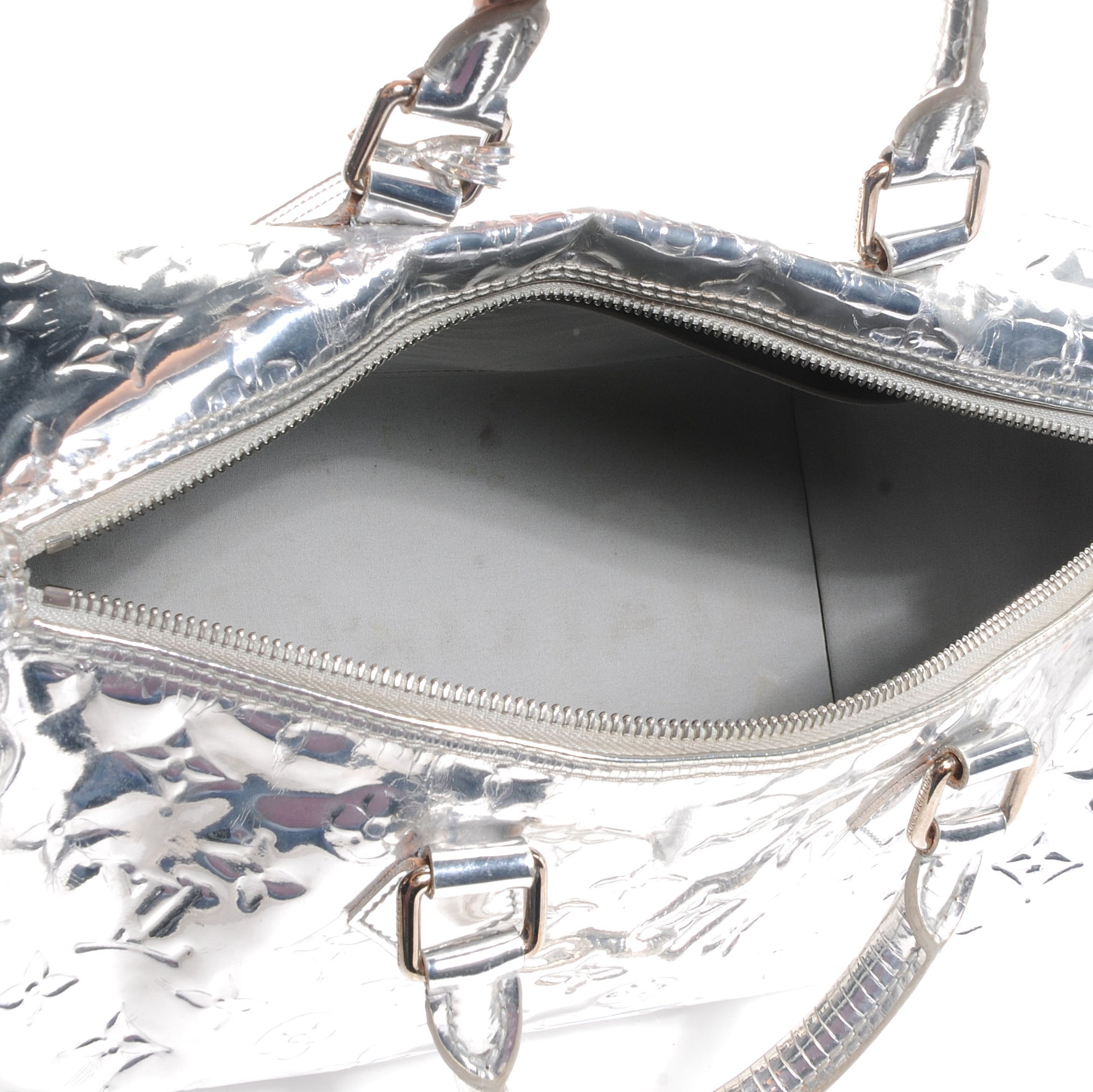 Louis Vuitton Monogram Miroir Speedy 30 Silver 5 of 7