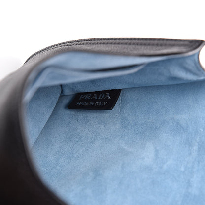 Prada Glace Calf Large Soft Cahier Bag Black Astrale 7 of 11