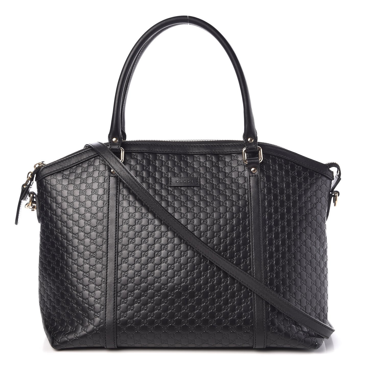 Soft Microguccissima Dome Satchel Black