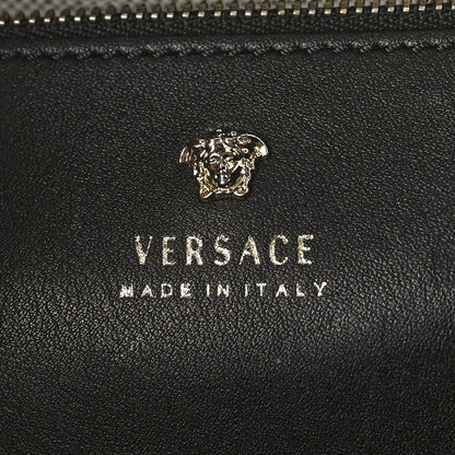 Versace Calfskin Embroidered Medium Baroque Palazzo Empire Bag Black 5 of 13