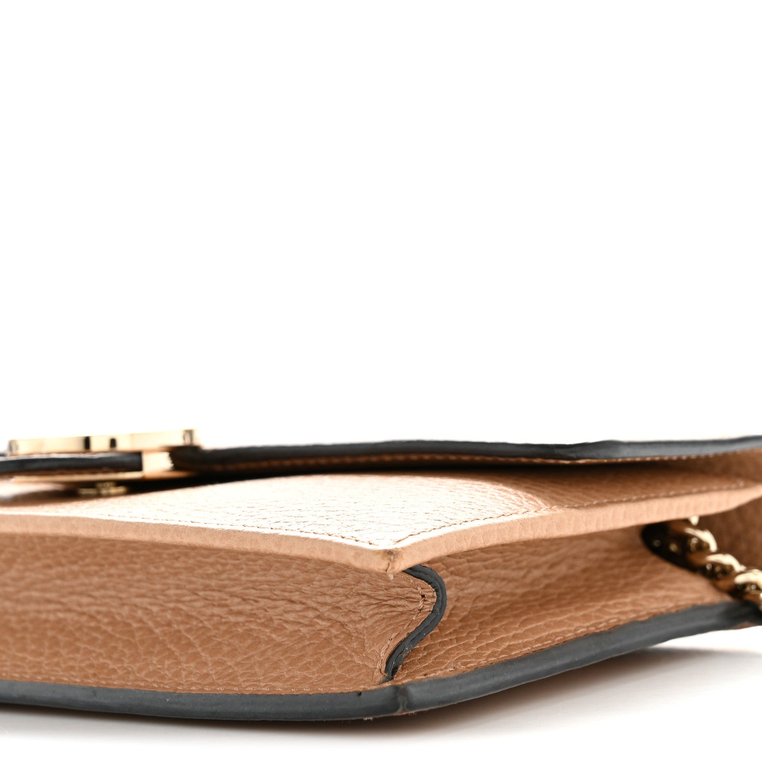 Gucci Dollar Calfskin Interlocking G Chain Wallet Camelia 10 of 14