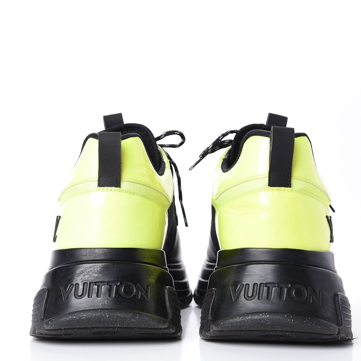 Calfskin Run Away Pulse Sneakers 7 Black Yellow