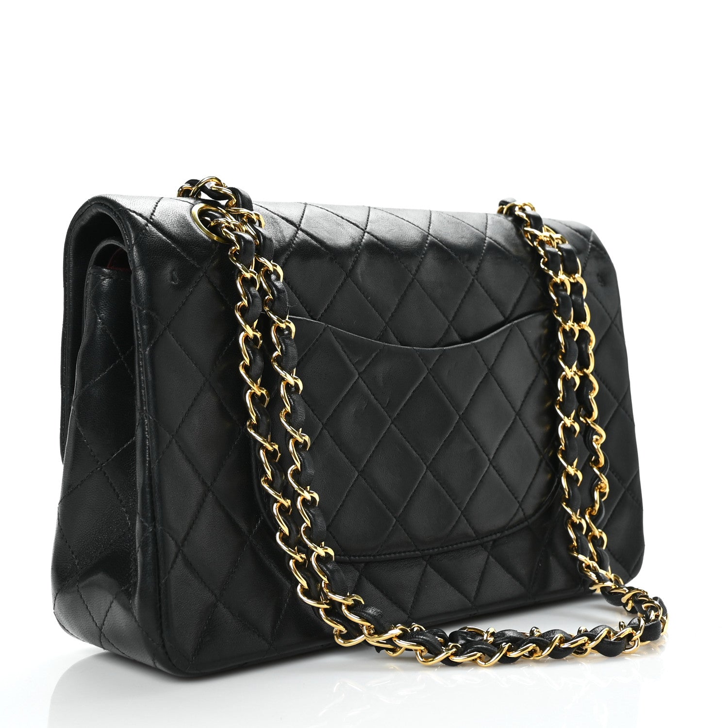 Chanel Lambskin Quilted Medium Double Flap Black 7 of 20