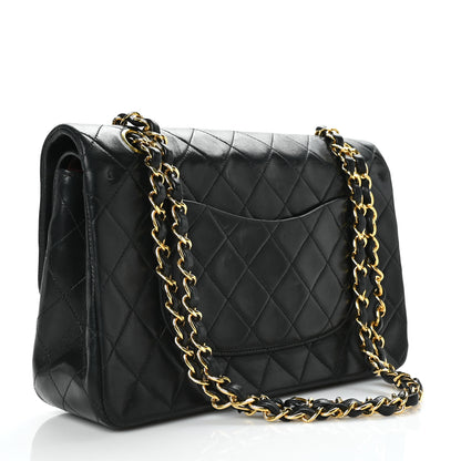 Chanel Lambskin Quilted Medium Double Flap Black 7 of 20