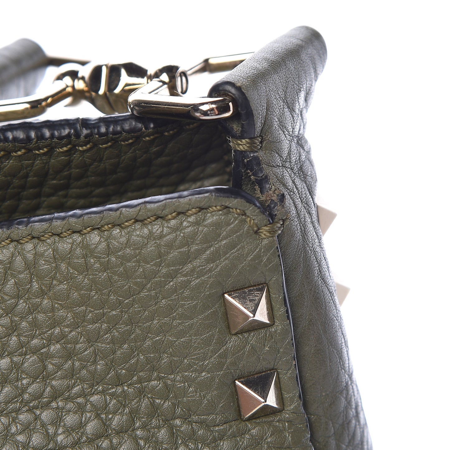 Pebbled Calfskin Small Rockstud Flip-Lock Messenger Bag Oasis